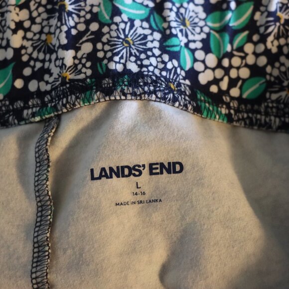Lands’ End Starfish Pant Leggings Floral Abstract Print Size L 14–16 - Picture 8 of 10